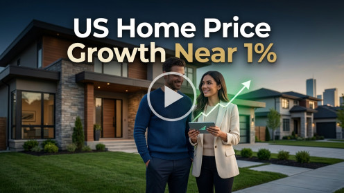 US Home Price Growth Near 1%