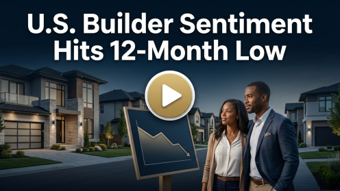 U.S. Builder Sentiment Hits 12-Month Low